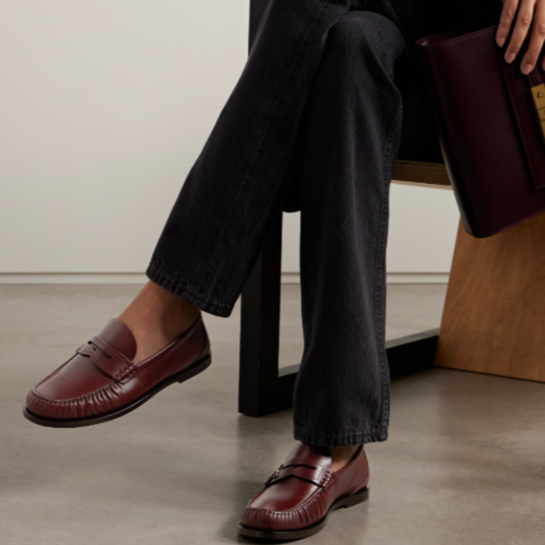 Saint Laurent Penny Loafers Bordo